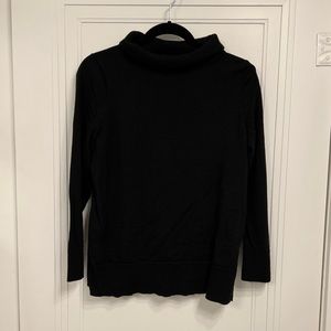 Talbots Pure Merino Wool Black Audrey Style Turtleneck Sweater Size X